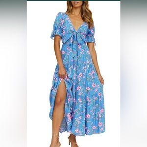 Women’s tie front floral dress Size L